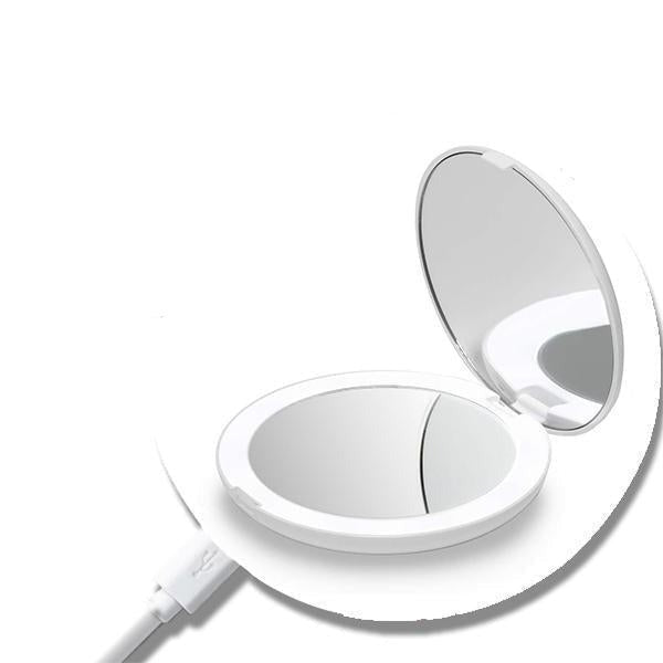 Rechargeable LED Handheld Makeup Mirror