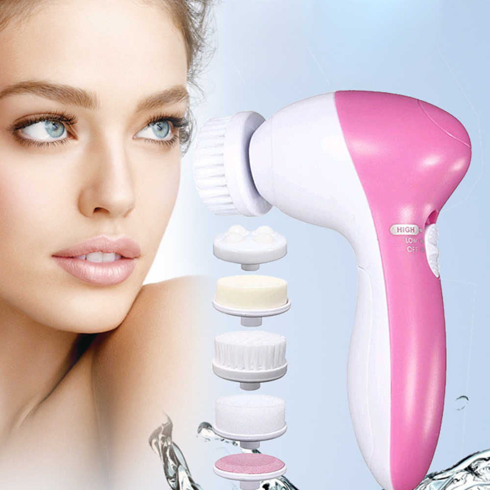 5 in 1 Electric Facial Cleansing Brush Set