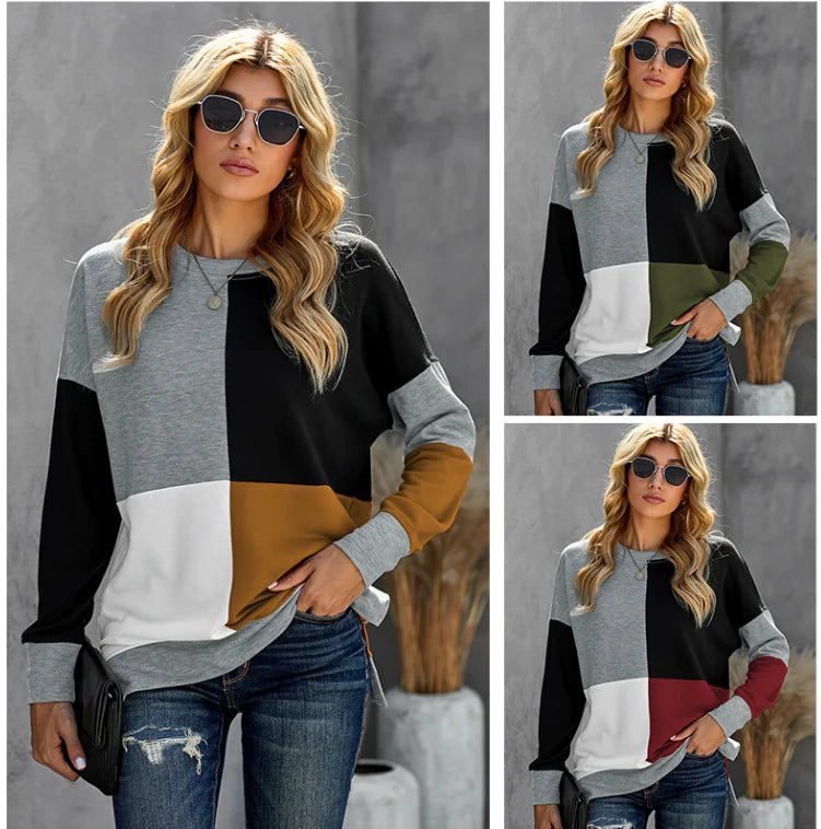 Casual Women's Long Sleeve Round Neck Sweater