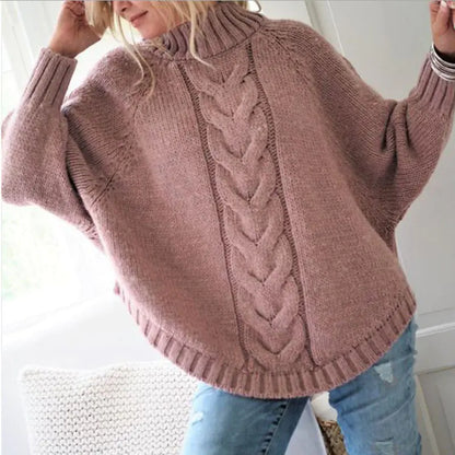 Loose Batwing Sleeve Knit Sweater for Women