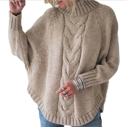 Loose Batwing Sleeve Knit Sweater for Women