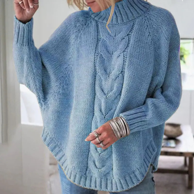 Loose Batwing Sleeve Knit Sweater for Women